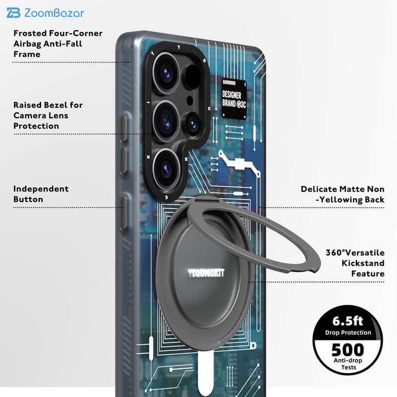قاب یانگ کیت مدل Technology Rotating bracket مناسب برای گوشی موبایل سامسونگ Galaxy S25 Ultra — تصویر ۴