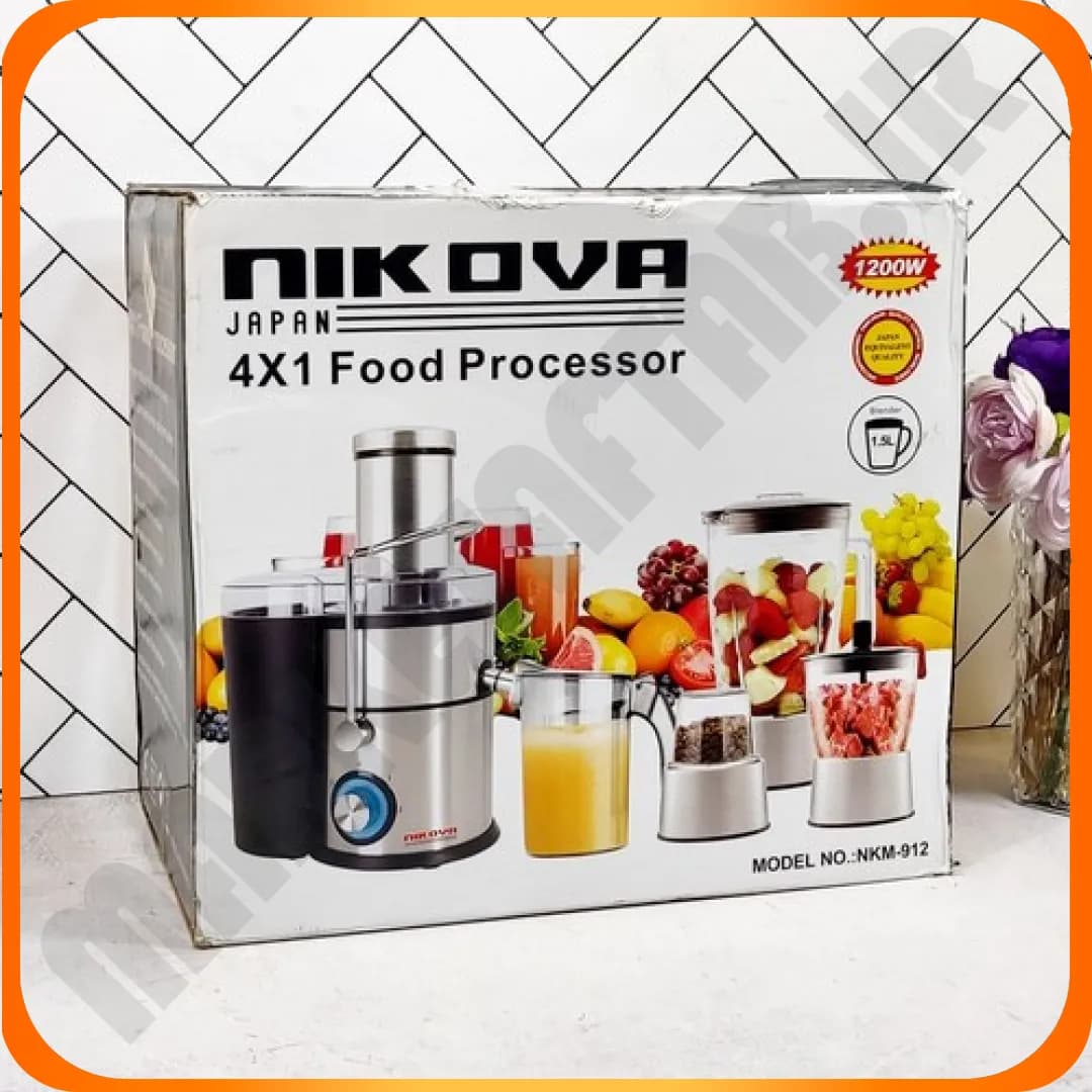 آبمیوه گیری 4 کاره NKM-912 مشکی نیکوا