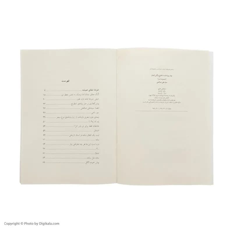 کتاب چند رویا مانده تا طلوع رنگین کمان اثر سید علی صالحی نشر چشمه — تصویر ۴