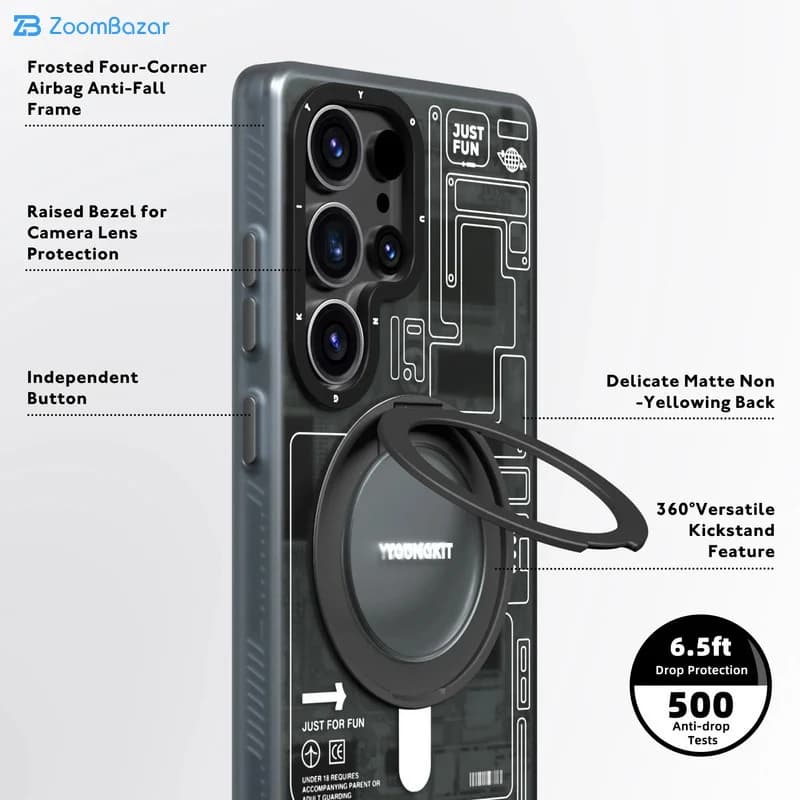قاب یانگ کیت مدل Futuristic 360° مناسب برای گوشی موبایل سامسونگ Galaxy S25Ultra — تصویر ۸