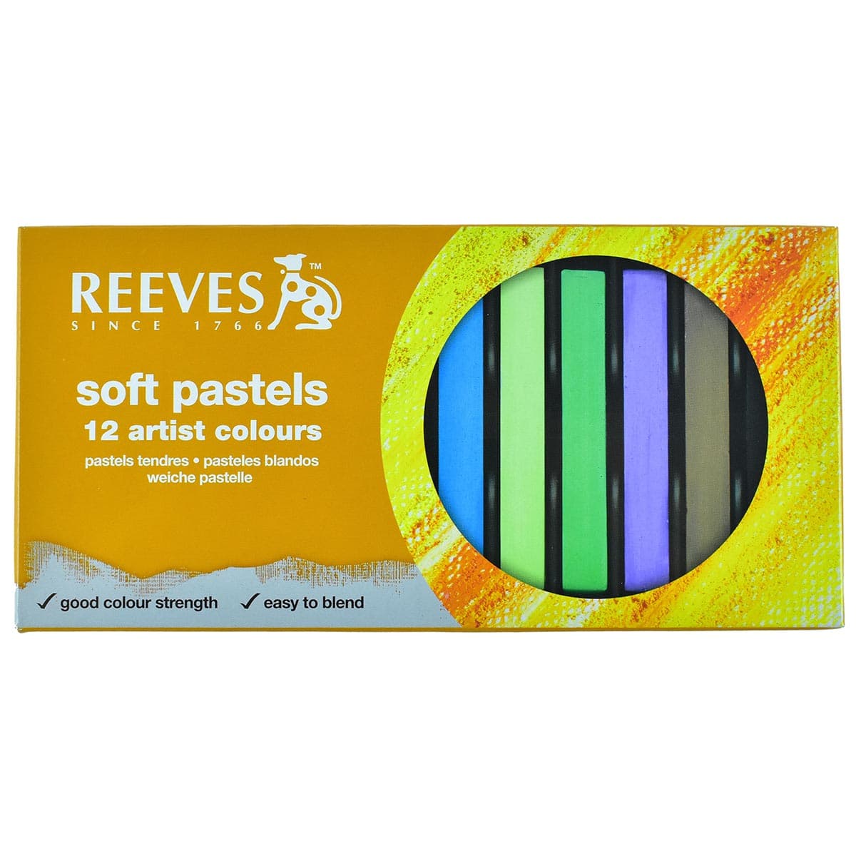 پاستل گچی 12 رنگ REEVES