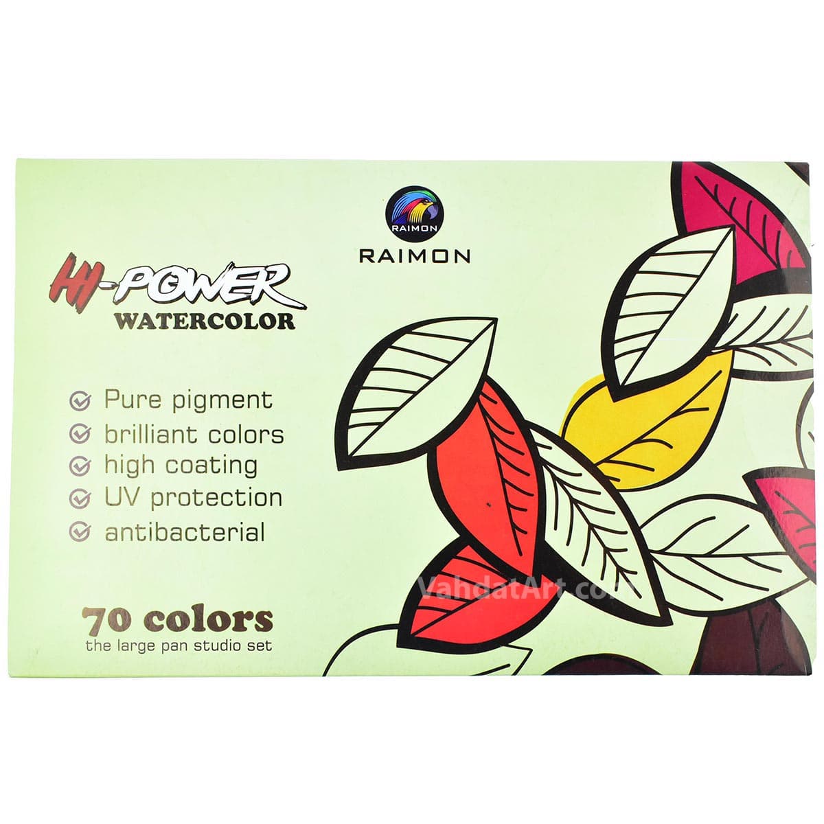 آبرنگ 70 رنگ رایمون مدل HI-POWER