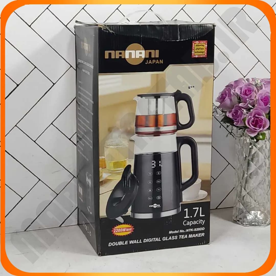 چای ساز روهمی دیجیتالی دو جداره 2200 وات NTK-920DD نانانی