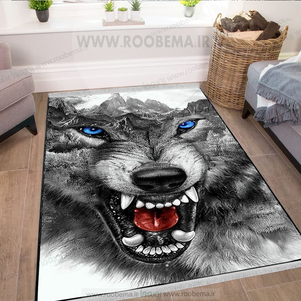 فرش چاپی wolf مناسب اتاق گیمینگ FM-1164