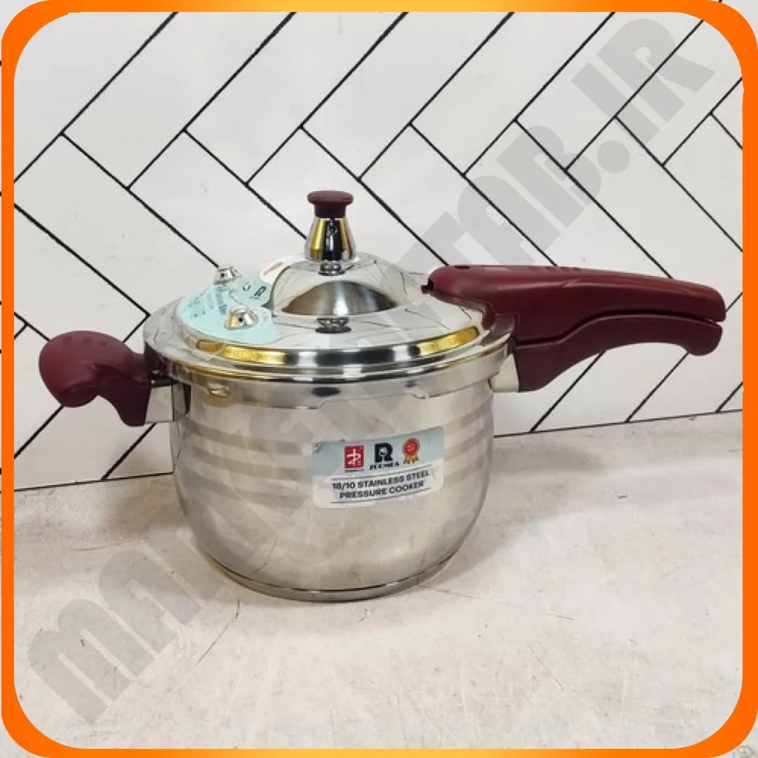 زودپز 3 لیتر تکدسته قرمز 18CM استیل نگیر 304 زومبا — تصویر ۲