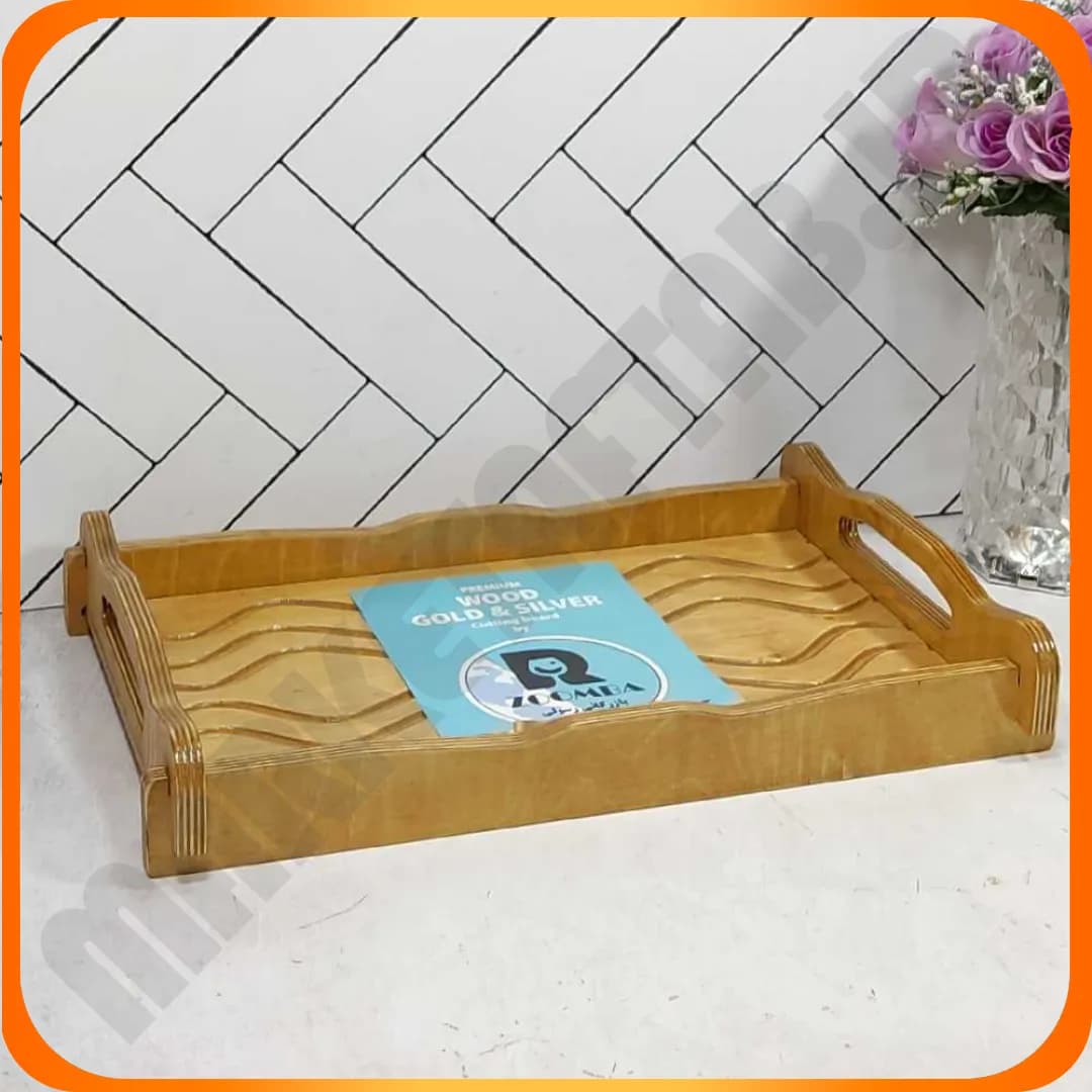 سینی تمام چوب مستطیل کلاسیک سلطنتی زومبا