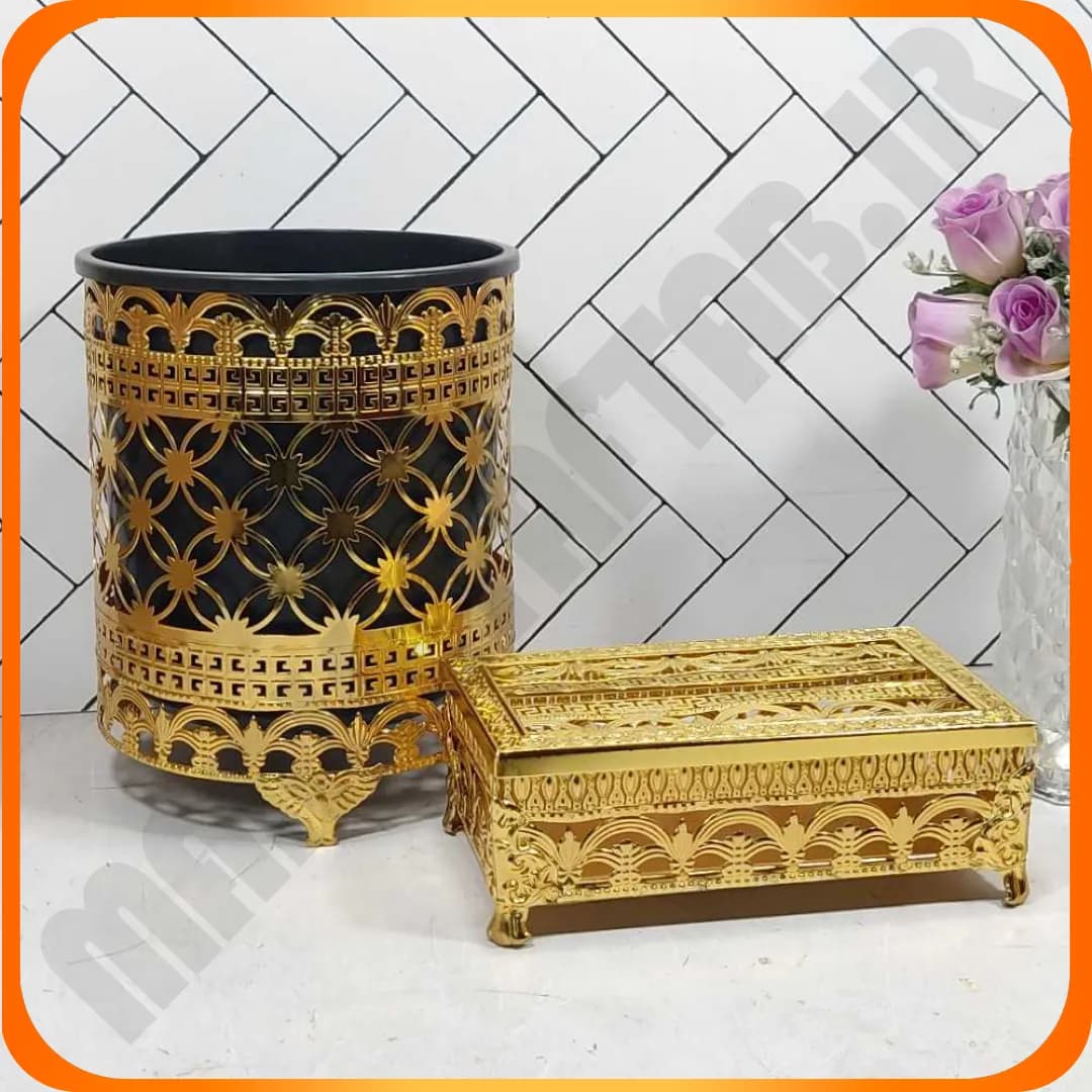 سطل ودستمال گرد پانچ پرده ای طلایی زومبا