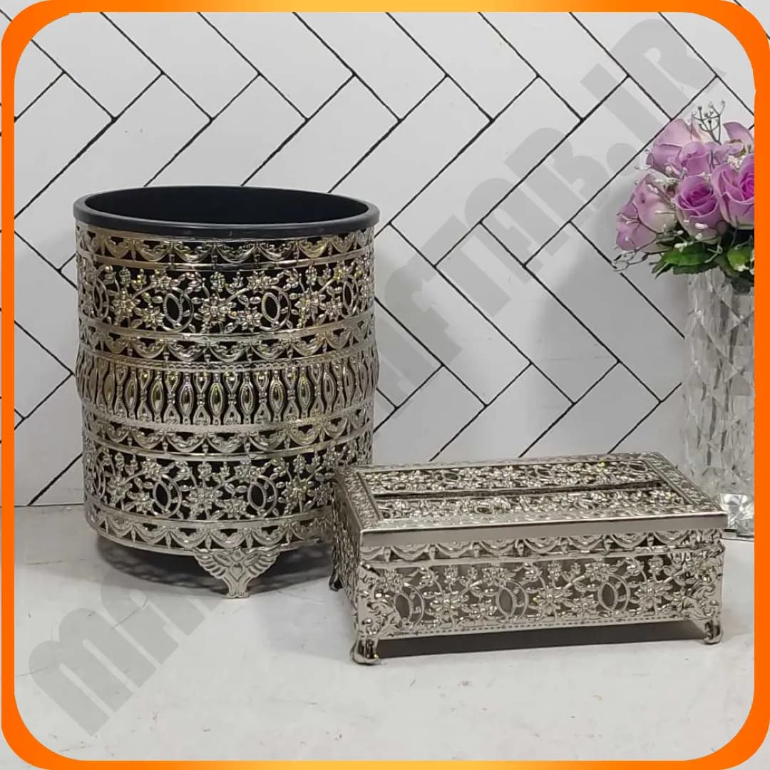 سطل و دستمال کلاسیک دونه برفی سیلور زومبا