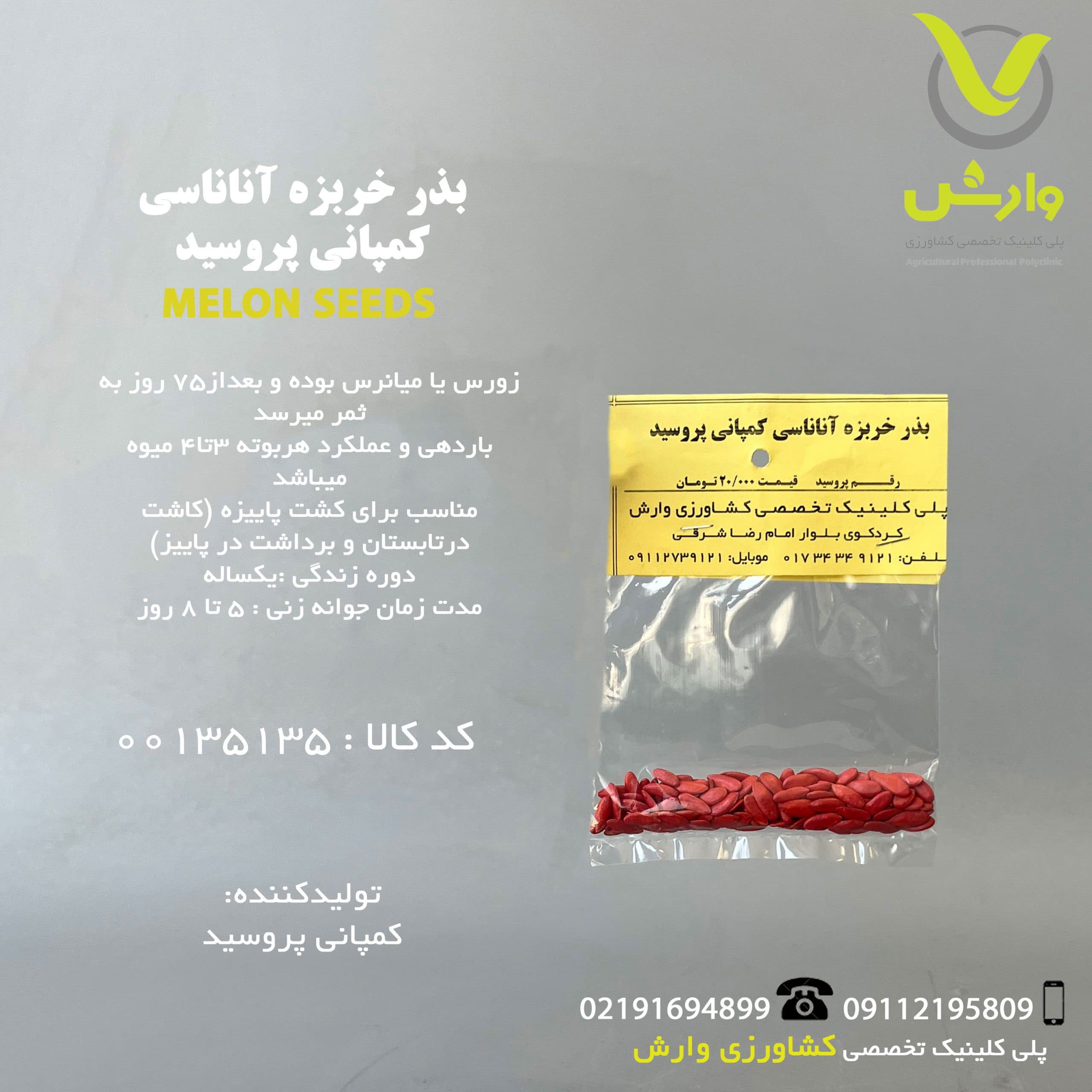 بذر خربزه آناناسی کمپانی پروسید رقم پروسید
