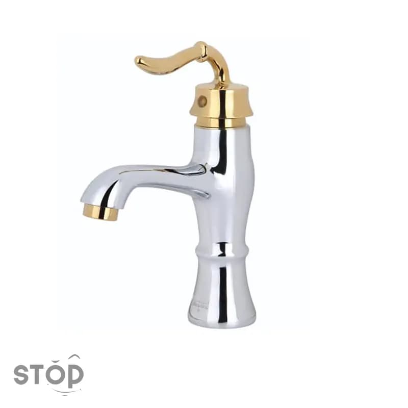 ست شیرآلات چیاکو مدل پراگ کروم طلایی مجموعه 4 عددی — تصویر ۴