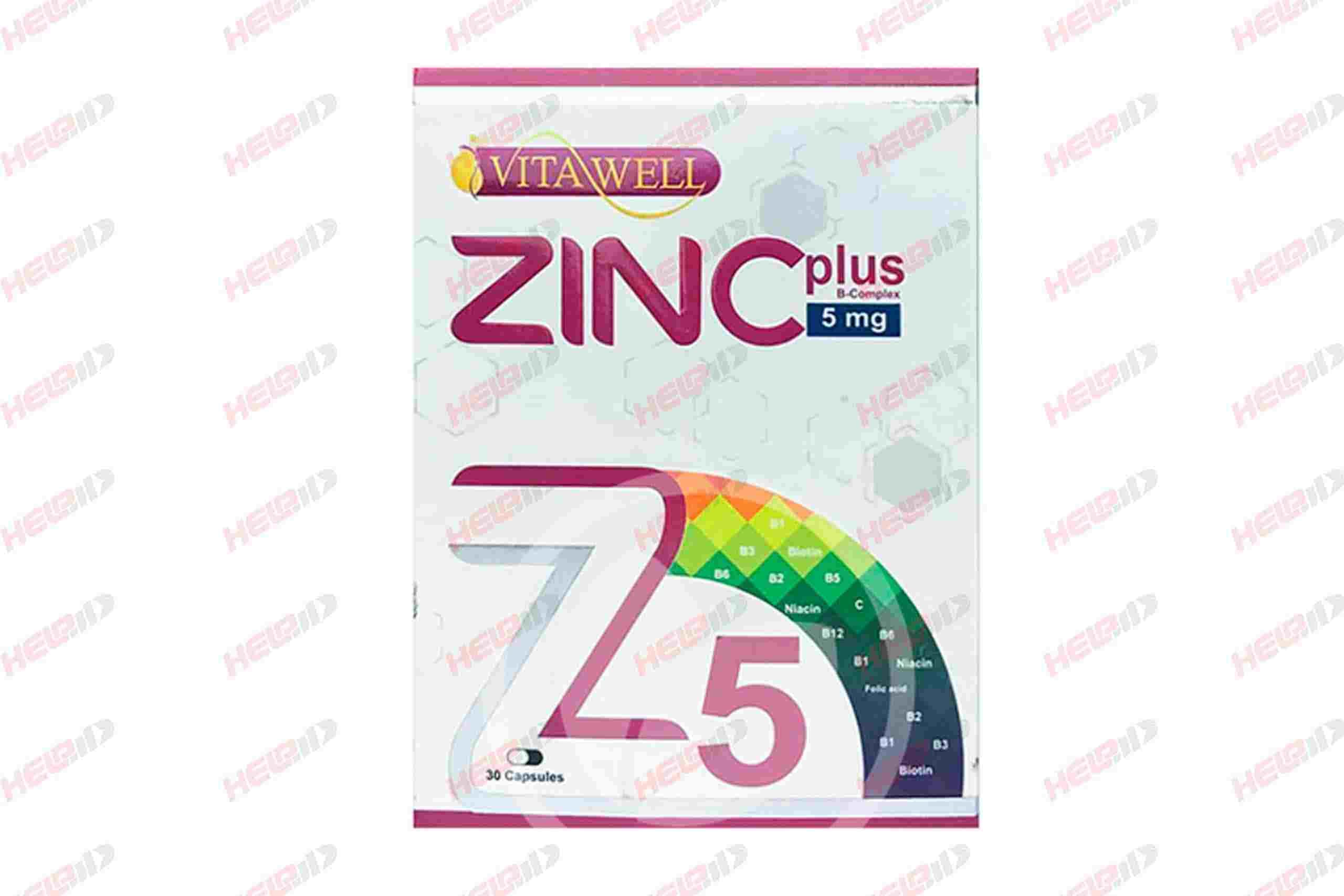 کپسول زینک پلاس 5 میلی ویتاول 30 عددی