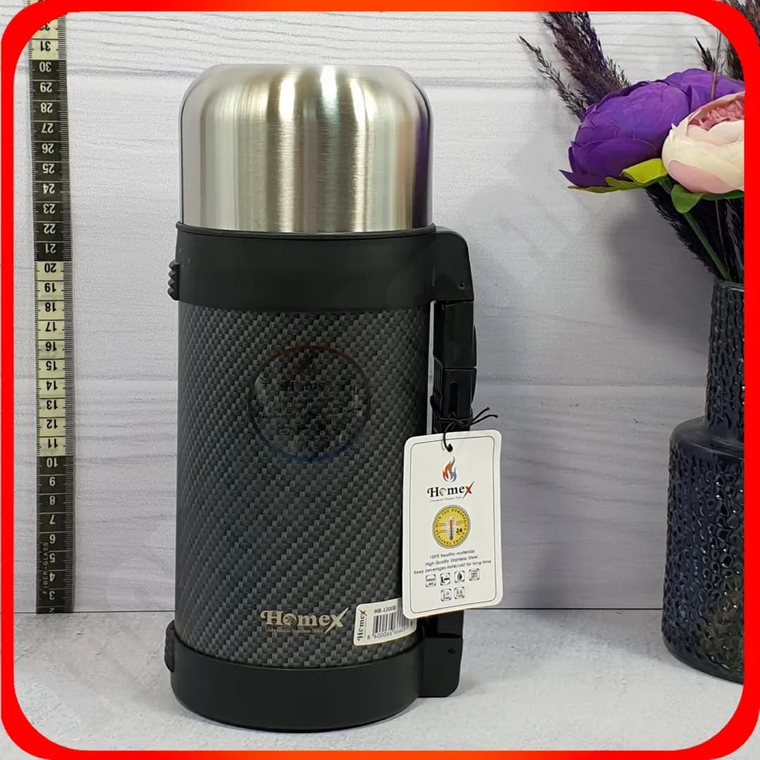 HOMEXHB1200D فلاکس 1/2 لیتر استیل طرح دار مسافرتی