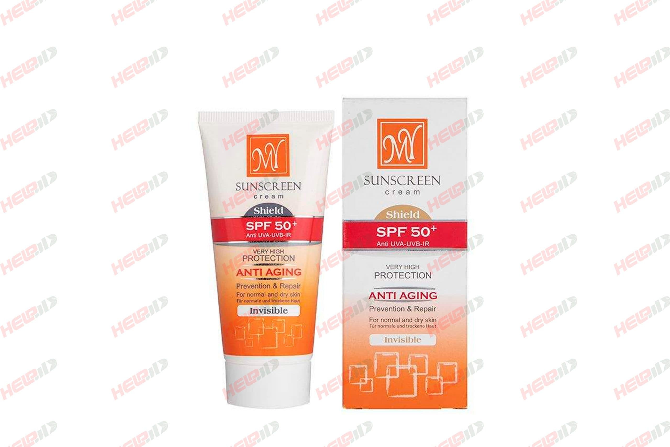 کرم ضد آفتاب ضد چروک شیلد مای SPF50 رنگی