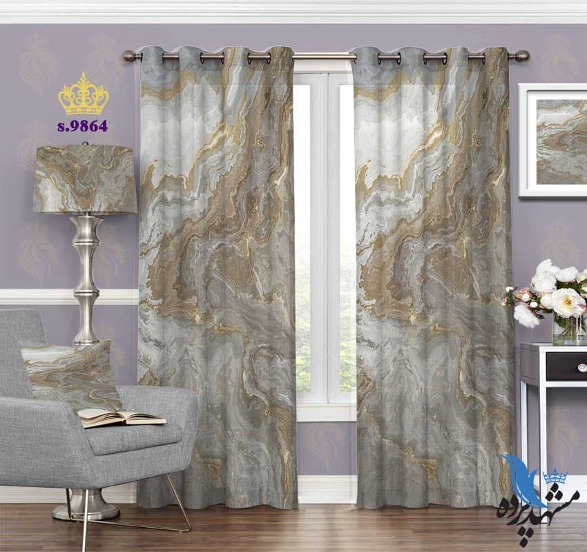 پرده پانچ طرح ابر و باد کد s9864