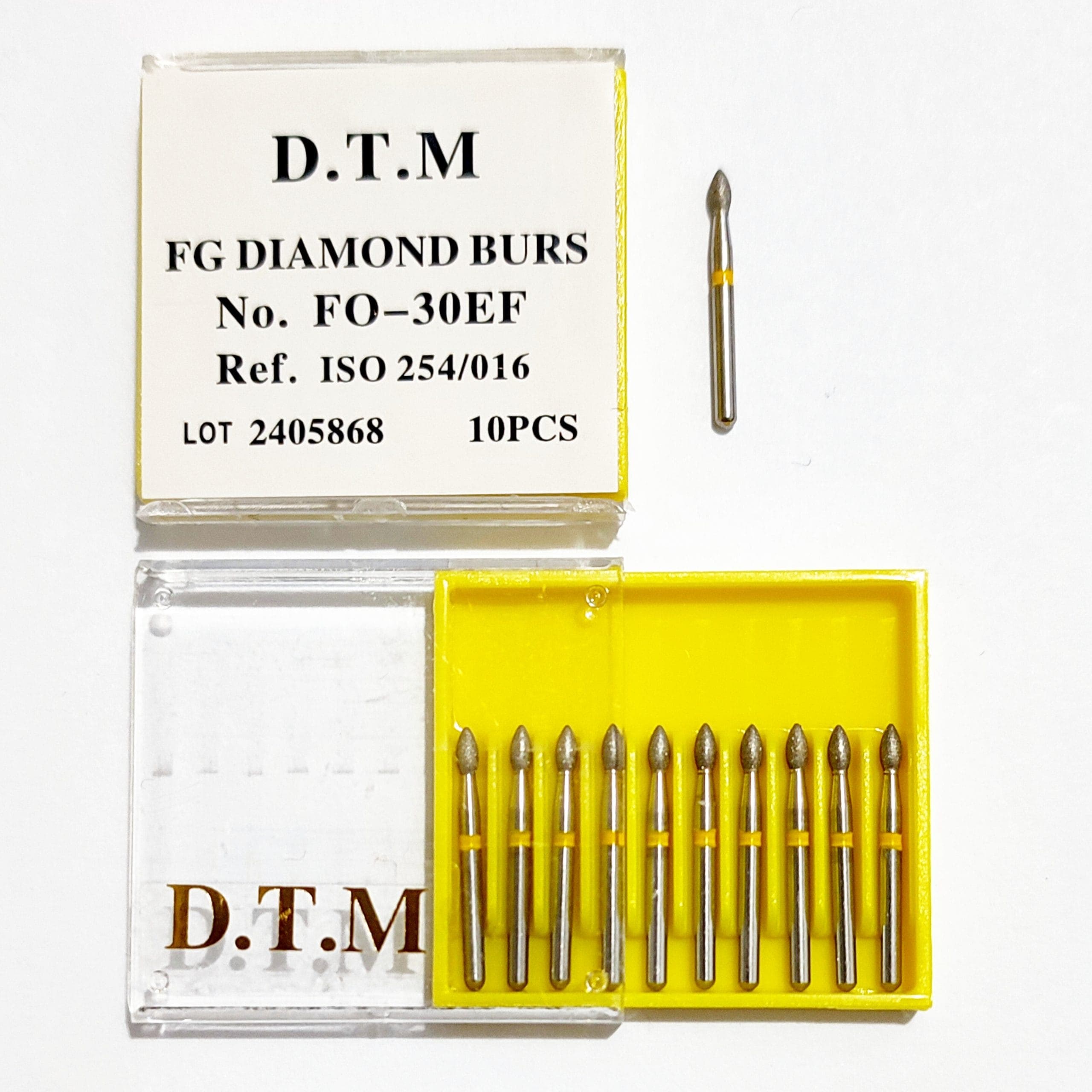 فرز مدل تخم مرغی توربین 10 عددی 254/018 DTM Dental Burs Egg