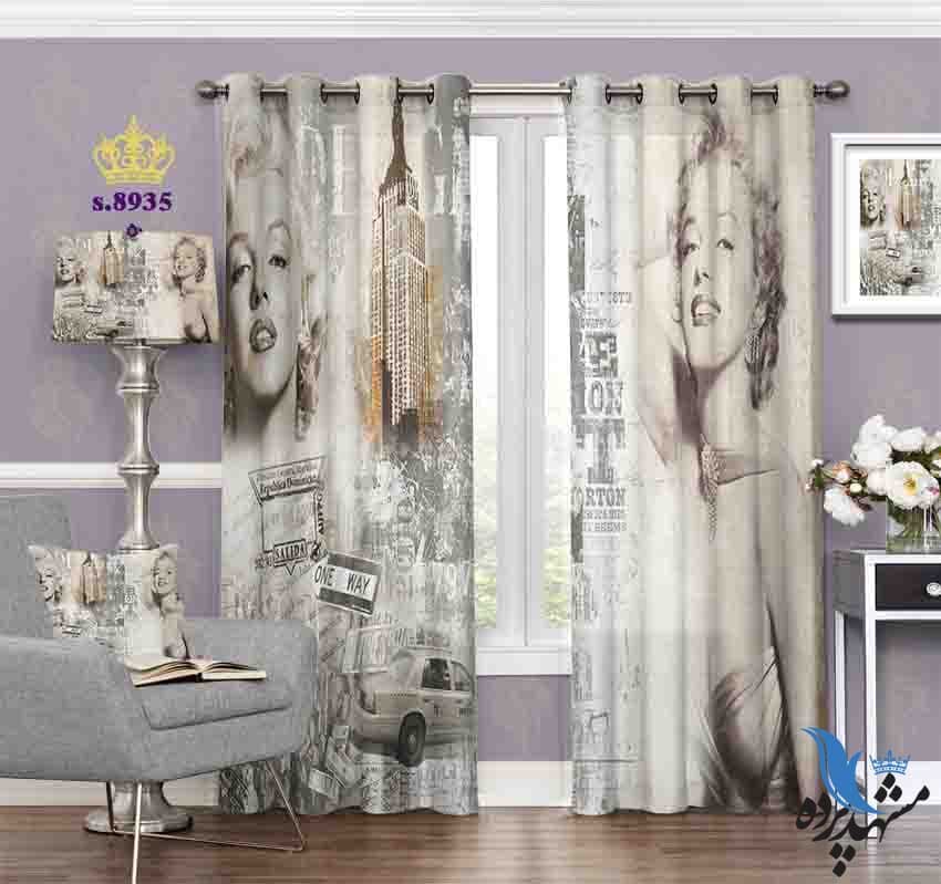 پرده پانچ چهره طرح مرلین مونرو کد S8935