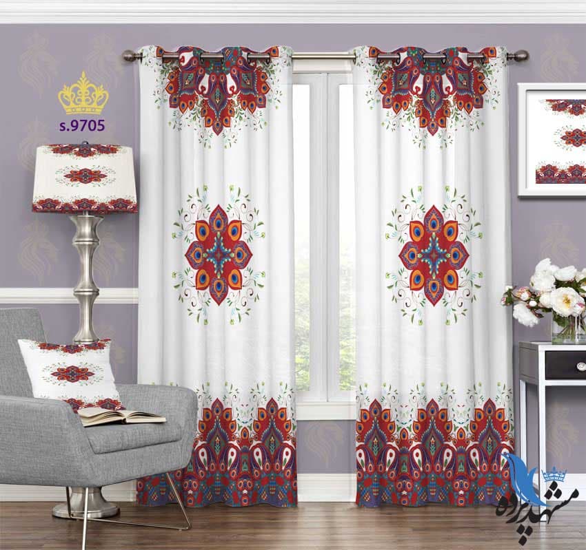 پرده پانچ اسلیمی طرح شمسه کد S9705