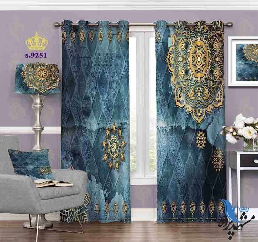 پرده پانچ اسلیمی طرح شمسه کد S9251