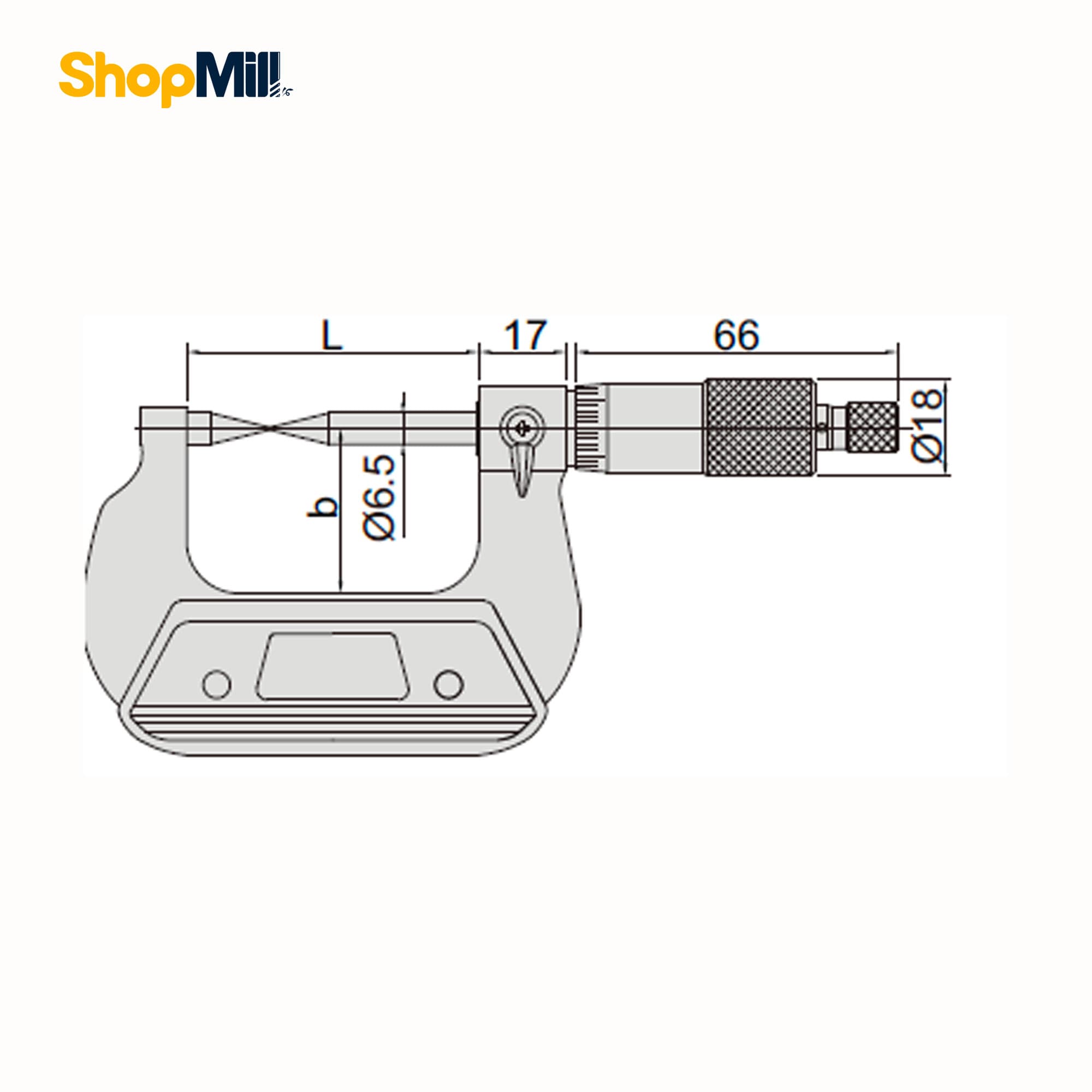 میکرومتر سوزنی اینسایز (Insize) خارج سنج 25-0 میلی متر مدل 3230-25BA — تصویر ۲