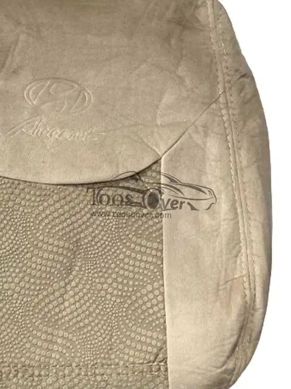 روکش صندلی خودرو هیوندا اکسنت عقب یک تیکه مخمل کرم – کد 4405 — تصویر ۳