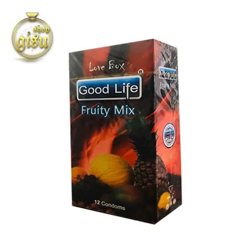 کاندوم گودلایف فروتی میکس سری لاوباکس(Goodlife Fruity Mix)-12عددی