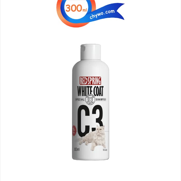 شامپو گربه سفید و روشن رد اسپرینگ مدل C3 وزن 300 میلی لیتر Redspring White Coat