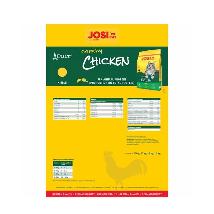 غذای خشک گربه بالغ جوسی کت طعم مرغ وزن 1 کیلوگرم (زیپ کیپ فله) JosiCat Adult Chicken — تصویر ۳
