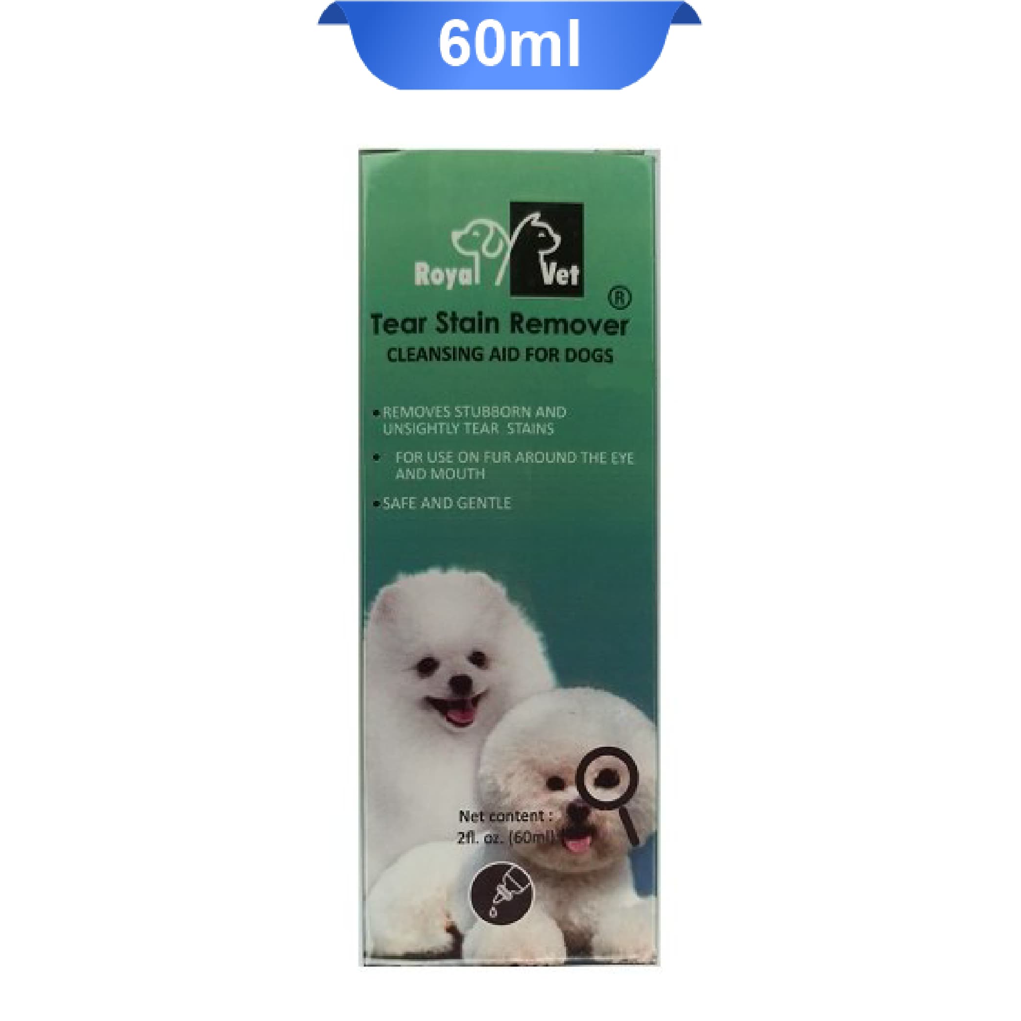 قطره پاک کننده چشم سگ رویال وت حجم 60 میلی لیتر Royal Vet Tear Stain Remover
