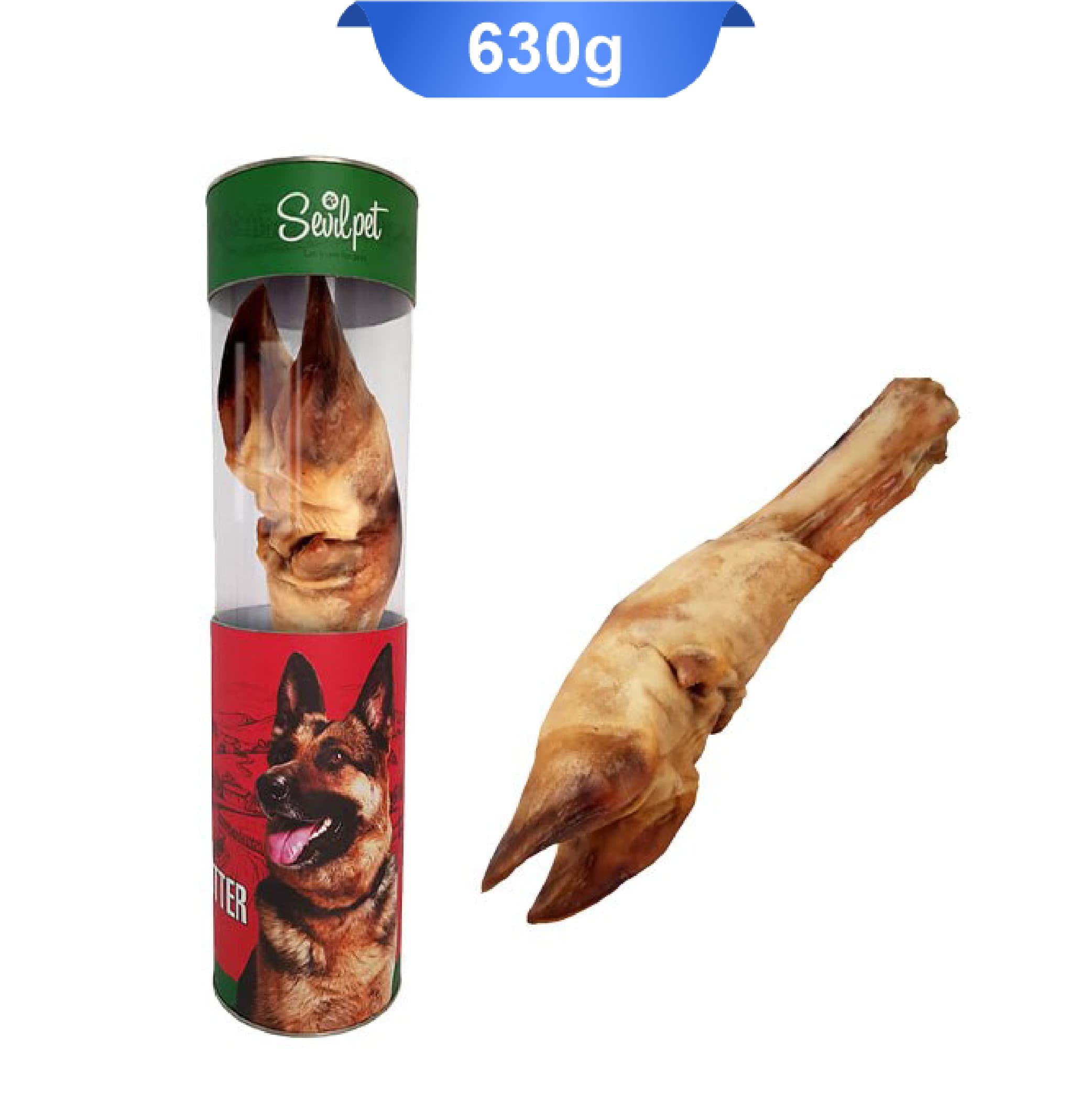 تشویقی سگ پاچه گوساله سویل پت وزن 600 گرم SevilPet Natural Calf Trotter Snack