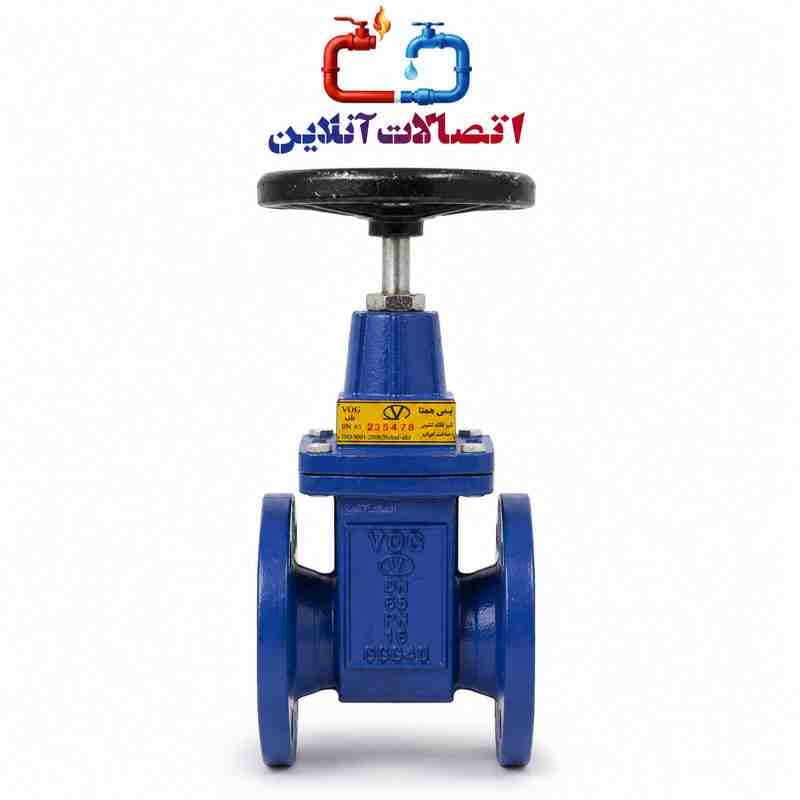 شیر فلکه کشویی چدنی زبانه فلزی 4 اینچ وگ