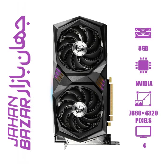 کارت گرافیک استوک ام اس ای MSI RTX 3060 TI GAMING X 8GB با کارتن