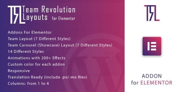 دانلود افزونه وردپرس Team Revolution Layouts برای المنتور
