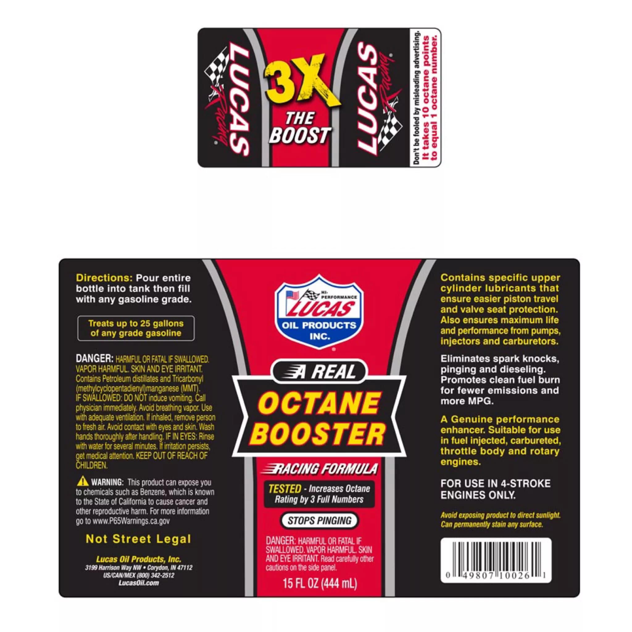 اکتان بوستر لوکاس مدل 3xThe Boost حجم 444 میلی لیتر مجموعه 6 عددی — تصویر ۲