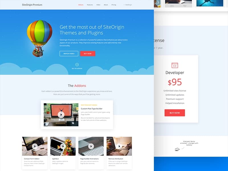 دانلود افزونه وردپرس siteorigin Premium