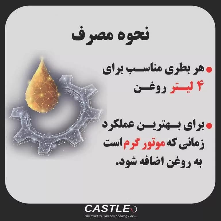 مکمل روغن موتور کستل مدل نانو اویل گارد اکو حجم 200 میلی لیتر — تصویر ۲