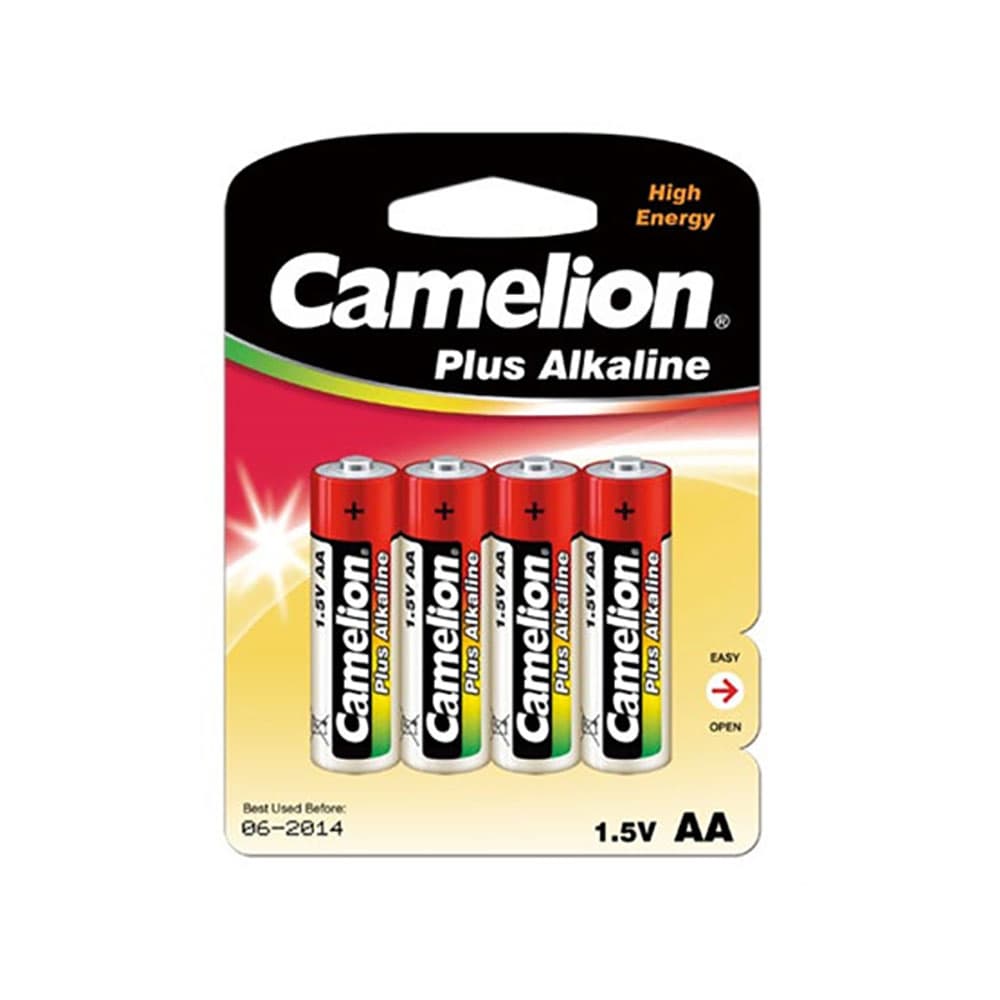 باتری کملیون پلاس آلکالاین CAMELION Plus Alkaline LR6-BP4 AA بسته 4 عددی
