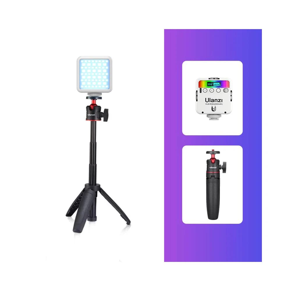 نور ثابت ال ای دی جیبی Ulanzi VL49 RGB — تصویر ۵