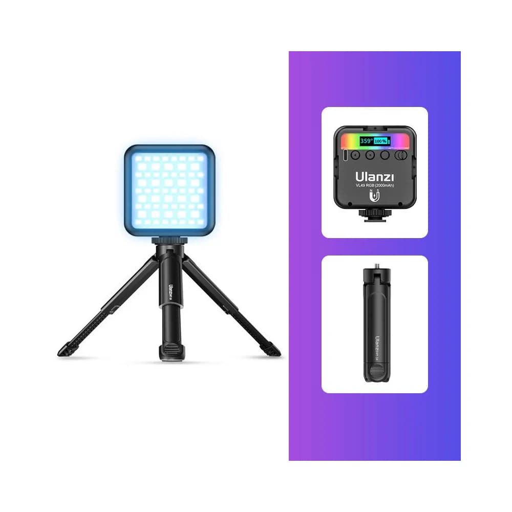 نور ثابت ال ای دی جیبی Ulanzi VL49 RGB — تصویر ۶