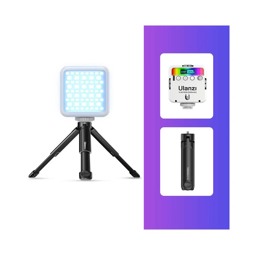 نور ثابت ال ای دی جیبی Ulanzi VL49 RGB — تصویر ۲