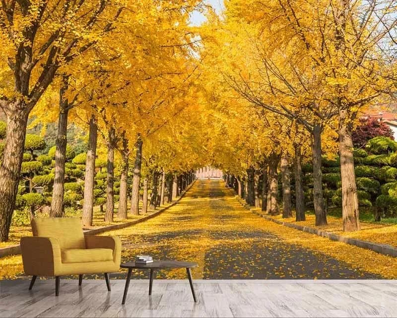 پوستر کاغذ دیواری خیابان پاییزه — تصویر ۲