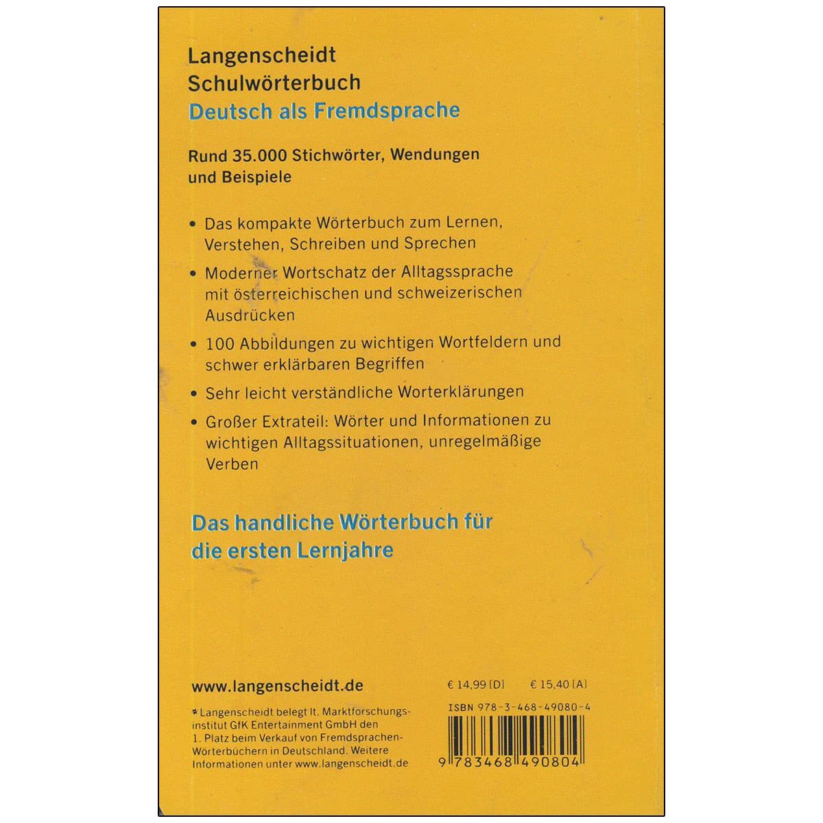 دیکشنری آلمانی ب آلمانی لانگنشاید Langenscheidt Schulworterbuch Deutsch als Fremdparche — تصویر ۲