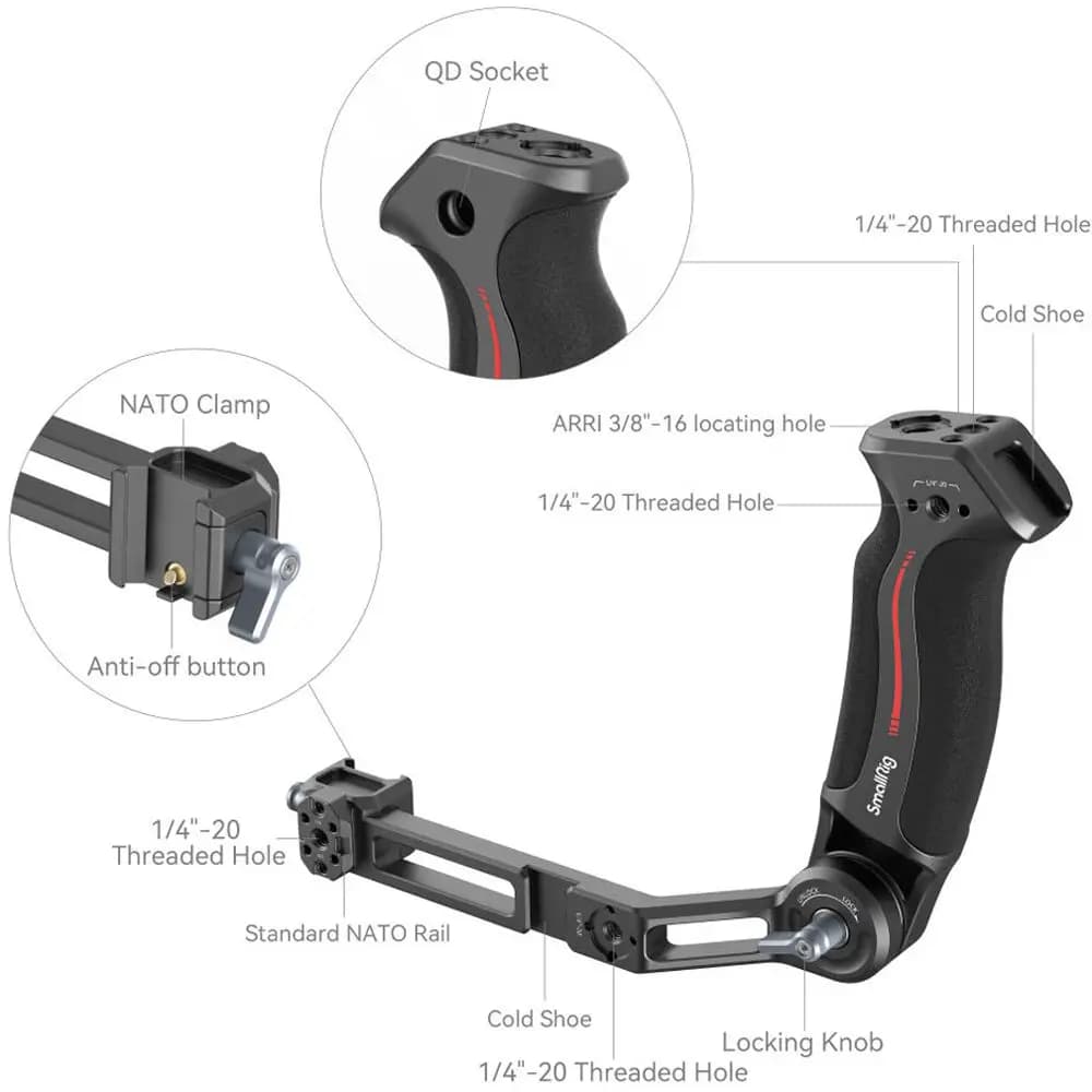 دسته گیمبال SmallRig 3028C for DJI RS 2,RSC 2,RS 3,RS 3Pro,RS 3Mini,RS 4,RS 4Pro — تصویر ۳