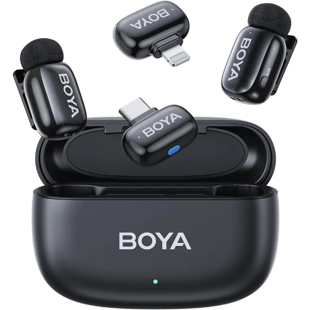 میکروفون بی سیم بویا نسخه کمبو BOYA MINI 12 Wireless Microphone مشکی