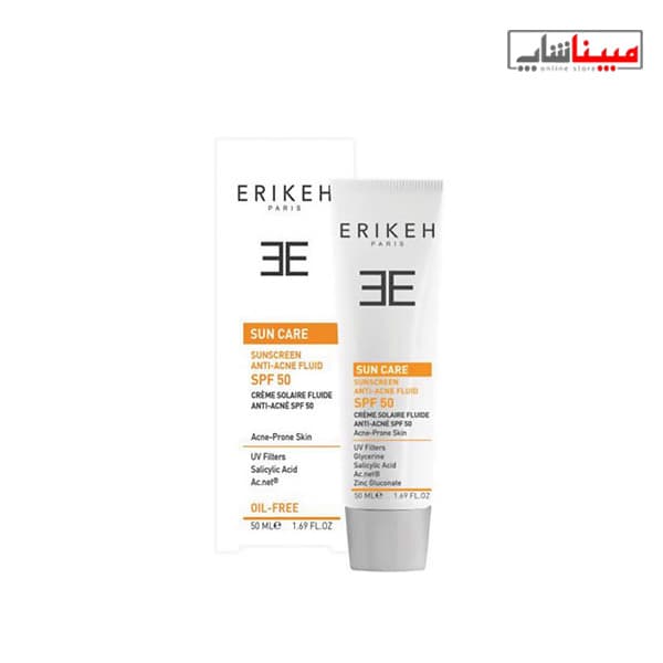 فلوئید ضدآفتاب ضد جوش رنگی SPF50 اریکه