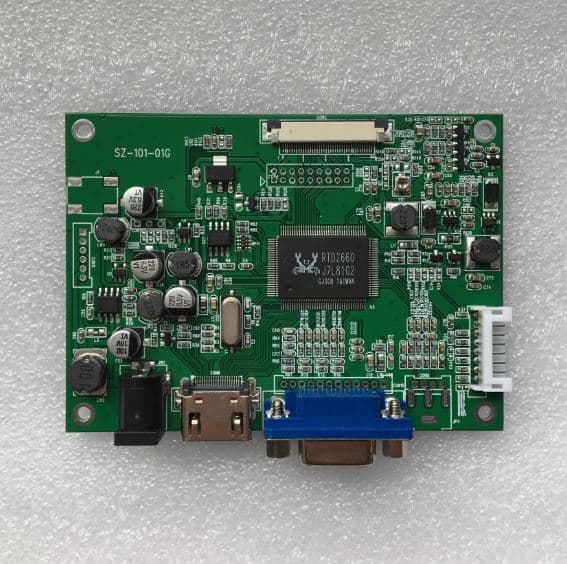 برد درایور LCD های ۷ الی ۱۰٫۱ اینچ با ورودی HDMI / VGA / AV — تصویر ۳