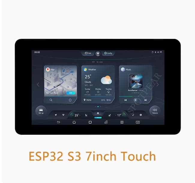 برد توسعه ESP32-S3 با نمایشگر خازنی 7 اینچ برند Waveshare — تصویر ۲