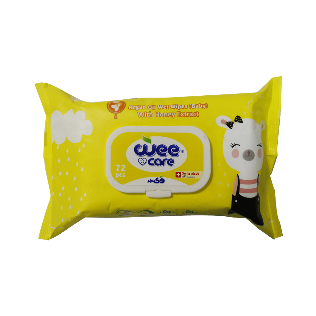 دستمال مرطوب کودک وی کر حاوی روغن آرگان 72 عدد wee care