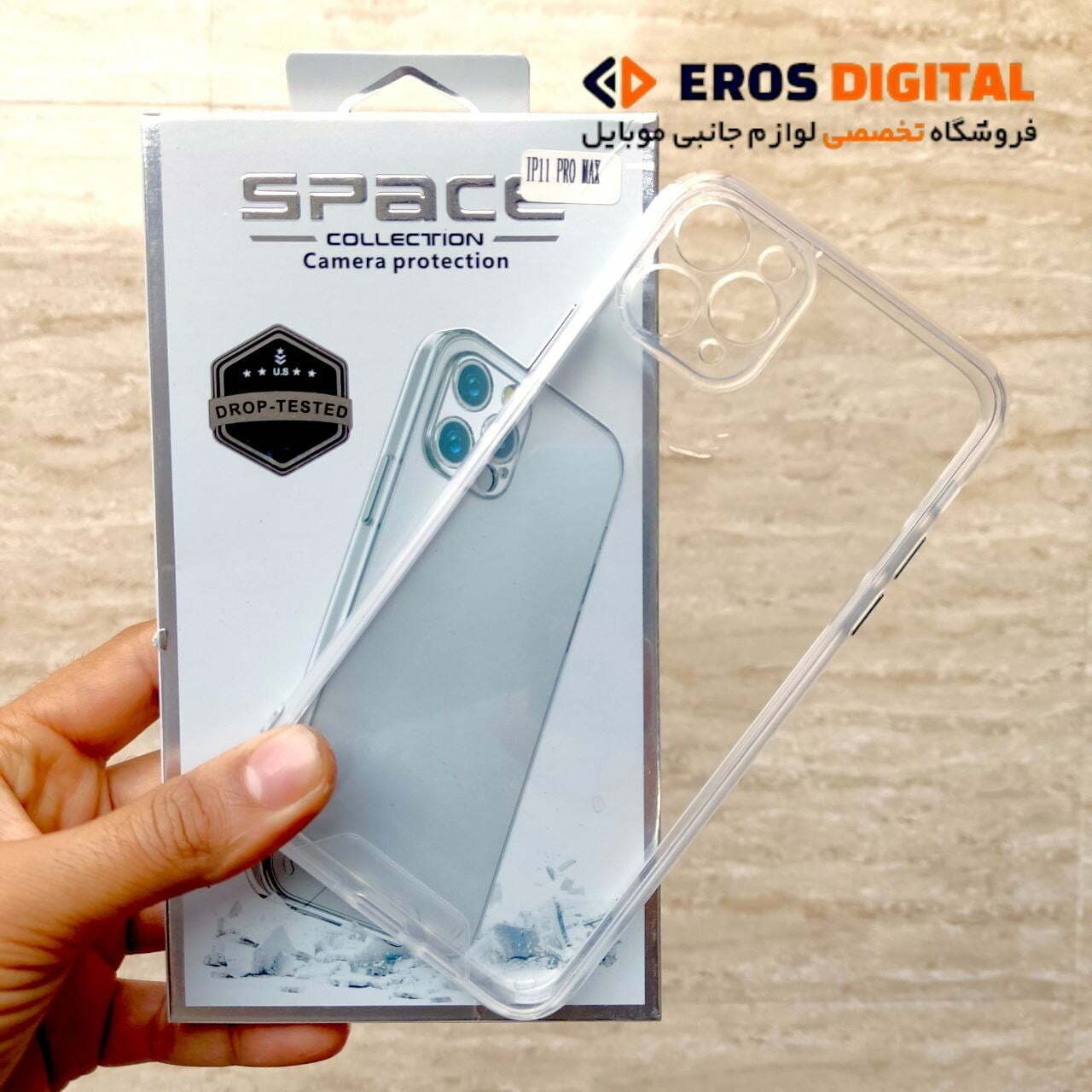 قاب شفاف iPhone 11 Pro Max مدل Space Collection محافظ لنز دار