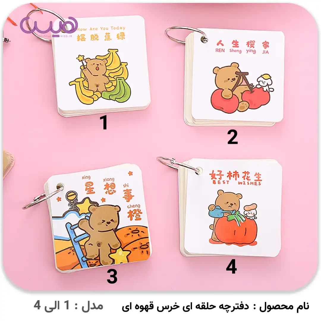 دفترچه حلقه ای خرس قهوه ای — تصویر ۴