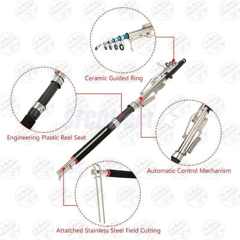 چوب ماهیگیری (لنسر) اتوماتیک Automatic Rod طول ۲۴۰ سانتی متر — تصویر ۳